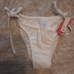 White Bikini bottom size Small
